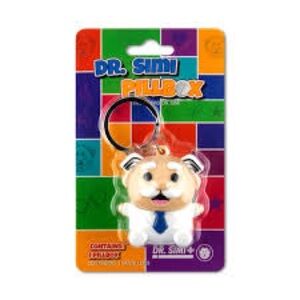 Dr. Simi Keychain Pillbox with White and Blue Details Dr. Simi Pastillero UNISEX